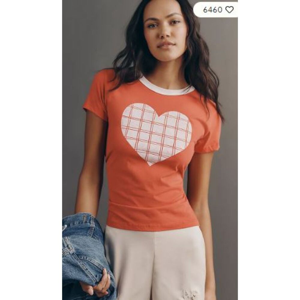 Anthropologie Letluv Heart Ringer Tee